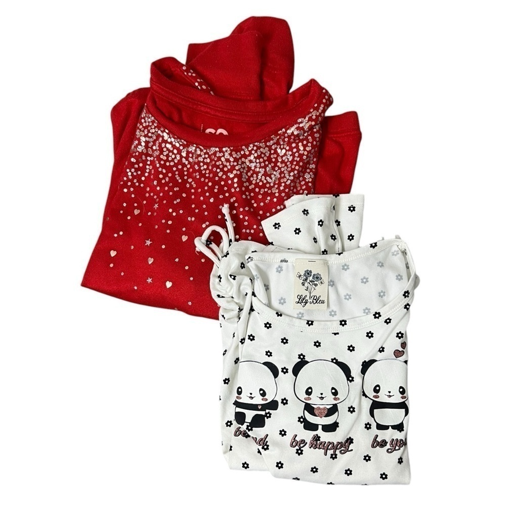 Girls Long Sleeve Red & White Bundles - Size 10/12